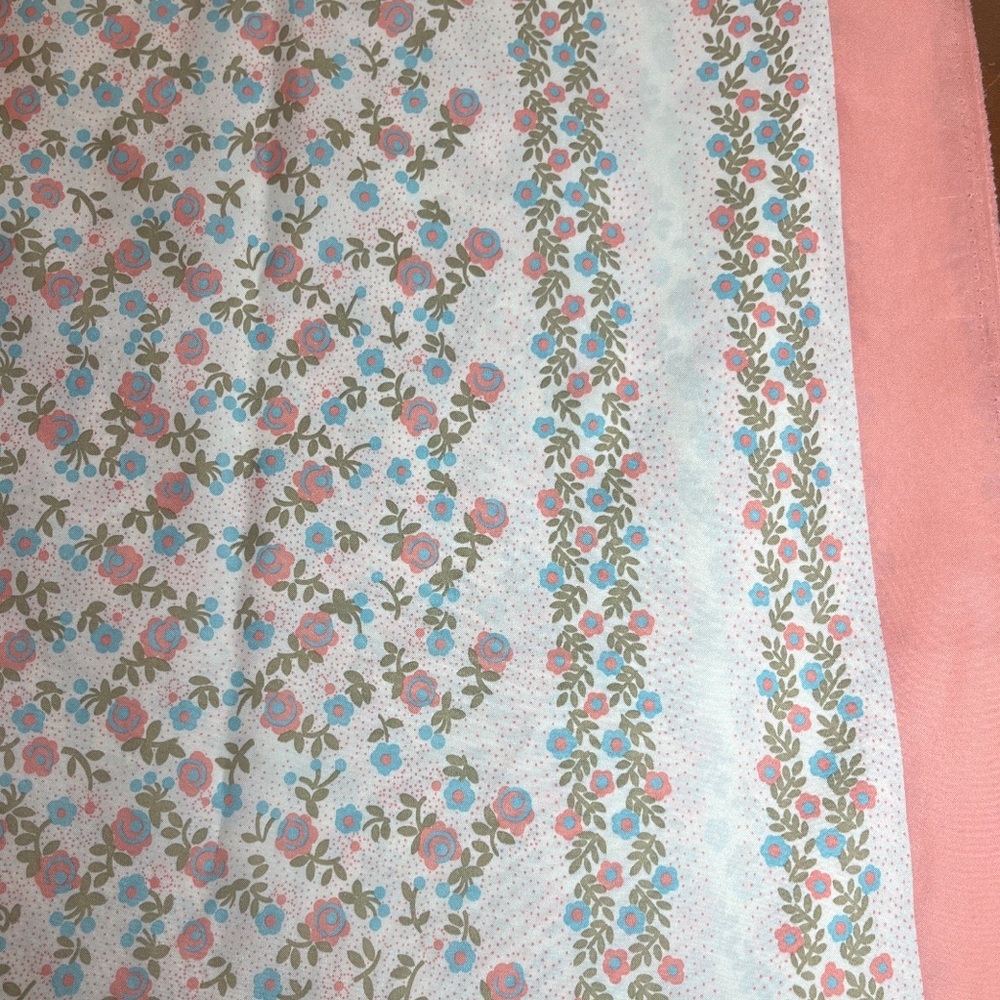 Vintage Floral Patterned Fabric - 2-1/4 yds
